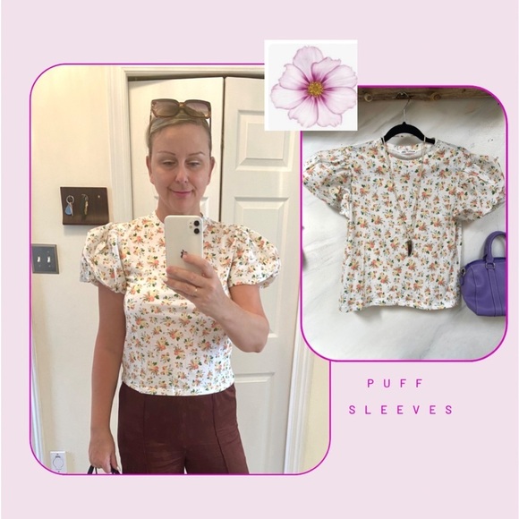 🆕La Provence Zara boho puff sleeve cotton blouse S - Picture 6 of 9